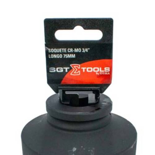 Soquete sextavado de impacto longo 75 mm encaixe 3/4