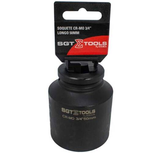 Soquete sextavado de impacto longo 50 mm encaixe 3/4