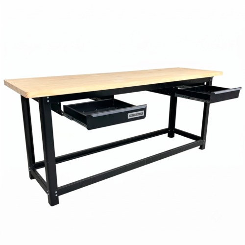 Bancada desmont�vel aberta de 2.000 x 600 mm com tampo de pinus