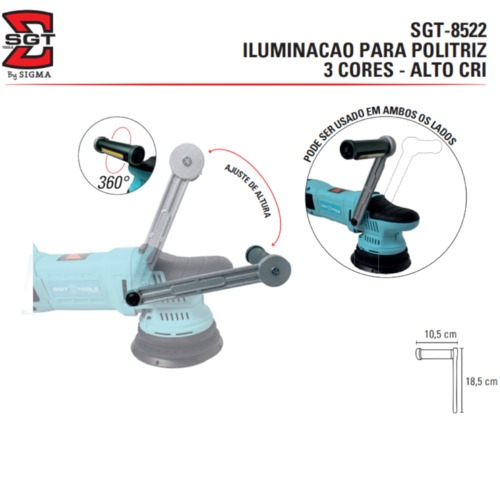 Ilumina��o led para Politriz 3 cores alto cri - SGT-8522