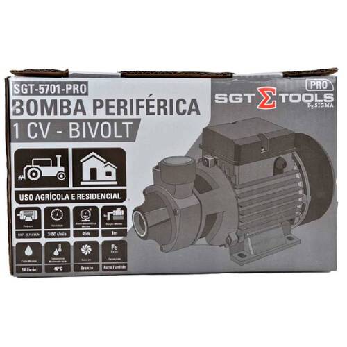 Motobomba perif�rica 1 hp vaz�o de 50 L/min - SGT-5701-PRO  110V/220V