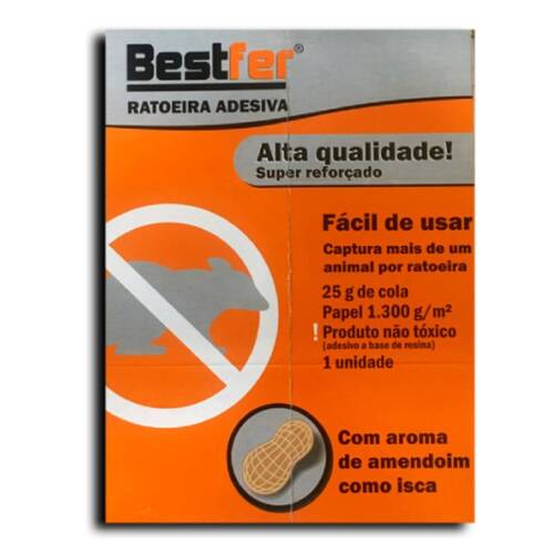 Ratoeira adesiva com aroma amendoim  21, 2x1, 8 cm super - BFH1437