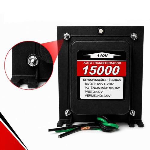 Autotransformador de voltagem para pot�ncia at� 10500W - 15000VAT  110V/220V