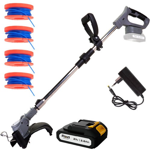 Aparador de grama a bateria 21V com 4 carreteis de nylon 30251 - RZ-AGB21  110V/220V
