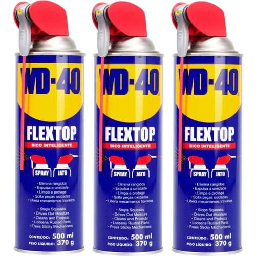 Kit 3 �leos anticorrosivos com Bico Inteligente 500 ml - FLEXTOP