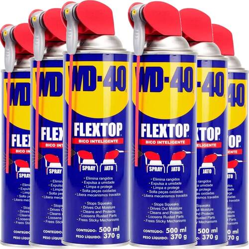 Kit 6 �leos anticorrosivos com Bico Inteligente 500 ml - FLEXTOP