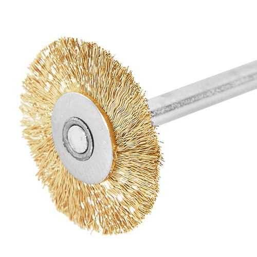 Escova de lat�o circular ondulada 20 mm para micro ret�fica