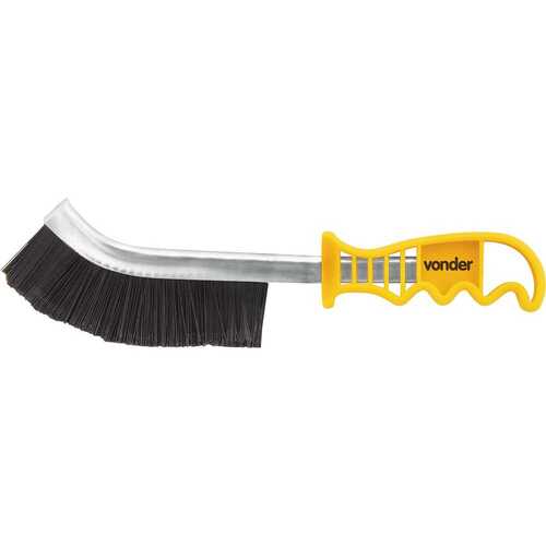 Escova de nylon manual com cabo pl�stico