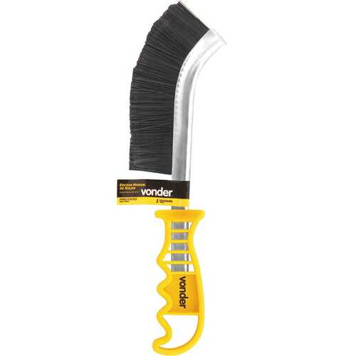 Escova de nylon manual com cabo pl�stico