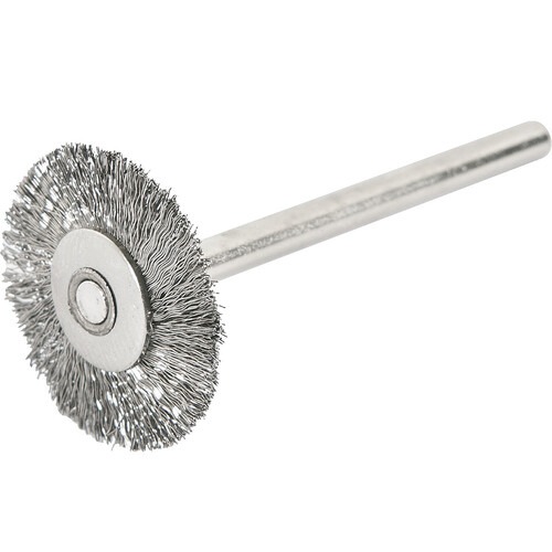 Escova de a�o inox circular ondulada 20 mm para micro ret�fica