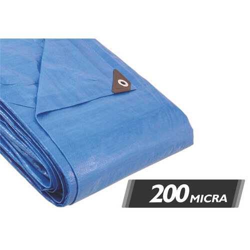 Lona refor�ada de polietileno azul 9 m x 6 m