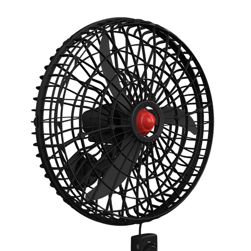 Ventilador de parede 60 cm oscilante com grade bipartida - New  220V