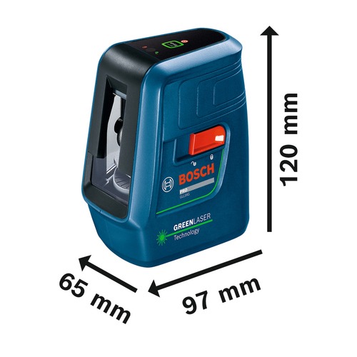 N�vel a laser verde 3 linhas alcance de 20 m com acess�rios - GLL3XG