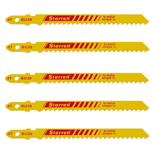L�mina serra tico tico 50 mm 8 dentes bimetal para madeira 5 pe�as - BU38