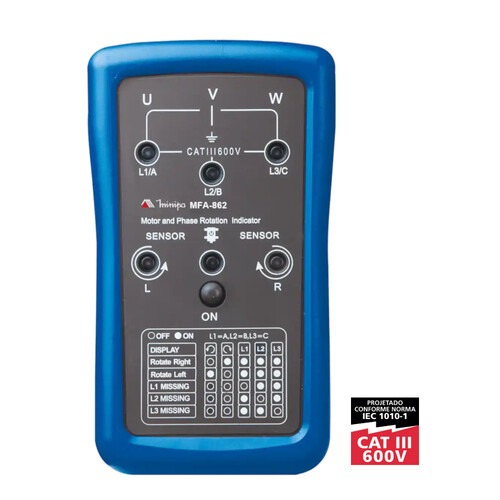 Fasímetro com indicador led 690 volts - MFA-862 Fasímetro com indicador led 690 volts - MFA-862