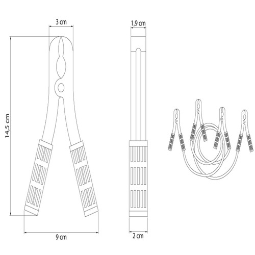 Cabo para transfer�ncia de carga 250A 8 mm x 2,5 m - 43215002