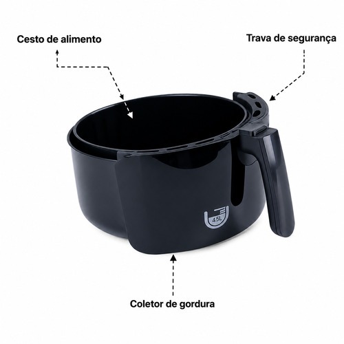 Fritadeira el�trica sem �leo Air Fryer 4,5L 1.400W - ARF 1245  220V