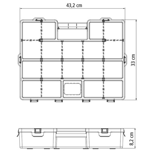 Organizador pl�stico com 18 compartimentos - 43805017