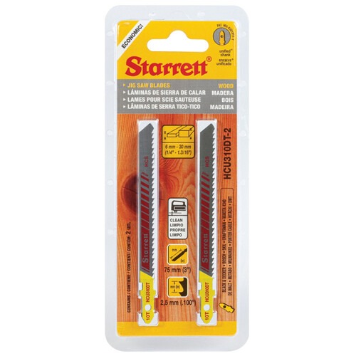 Lâmina serra tico tico 100 mm 10 dentes bimetal para madeira 2 peças - HCU310T-2 Lâmina serra tico tico 100 mm 10 dentes bimetal para madeira 2 peças - HCU310T-2