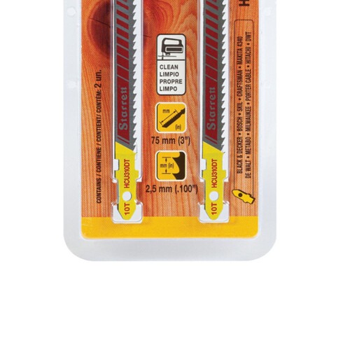 Lâmina serra tico tico 100 mm 10 dentes bimetal para madeira 2 peças - HCU310T-2 Lâmina serra tico tico 100 mm 10 dentes bimetal para madeira 2 peças - HCU310T-2