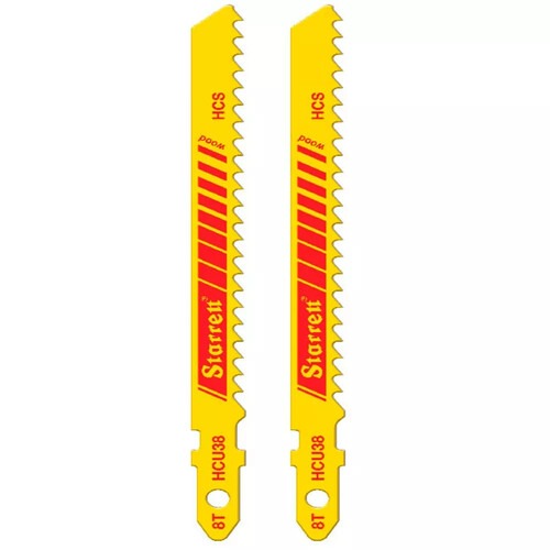 L�mina serra tico tico 100 mm 8 dentes bimetal para madeira 2 pe�as - HCU38-2