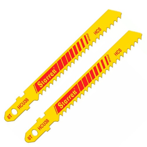 L�mina serra tico tico 100 mm 8 dentes bimetal para madeira 2 pe�as - HCU38-2