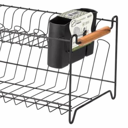Escorredor de lou�a duplo com porta talheres Eco Design - 0452