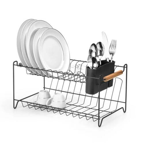 Escorredor de lou�a duplo com porta talheres Eco Design - 0452