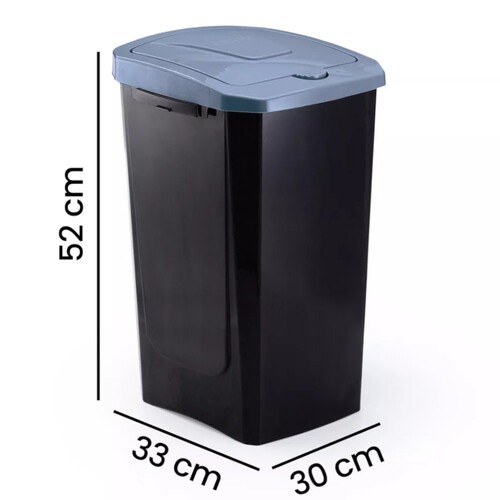 Lixeira plastica push click 30 litros com tampa Ecof�cil - 5072