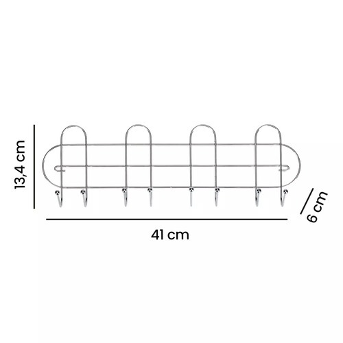 Organizador para 8 acess�rios cromado - 1015