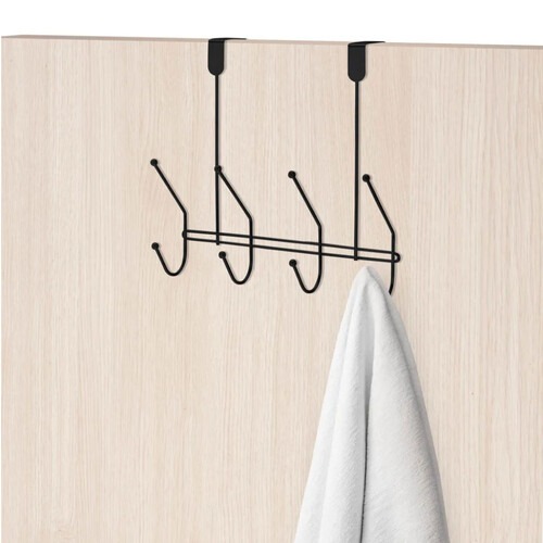Cabide Eclipse de porta com 4 ganchos Black - 2560