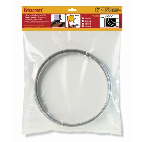 L�mina para serra de fita S2520 2,75 m 4 dentes - Woodpecker Premium