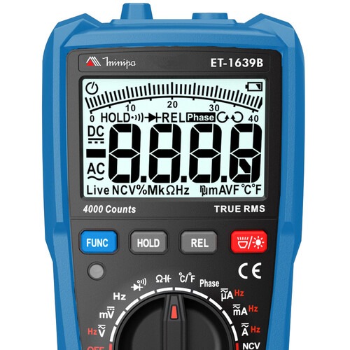 Mult�metro digital port�til True RMS CAT IV 600V - ET-1639B