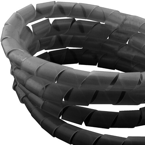 Protetor de cabos espiral 12 mm preto