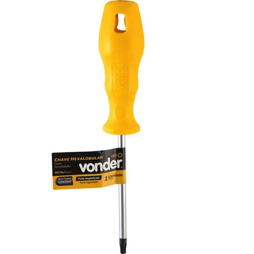 Chave hexalobular reta T27 com cabo Chave hexalobular reta T27 com cabo