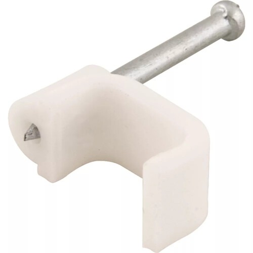 Grampo plástico chato para fios 8 mm² com 20 peças Grampo plástico chato para fios 8 mm² com 20 peças