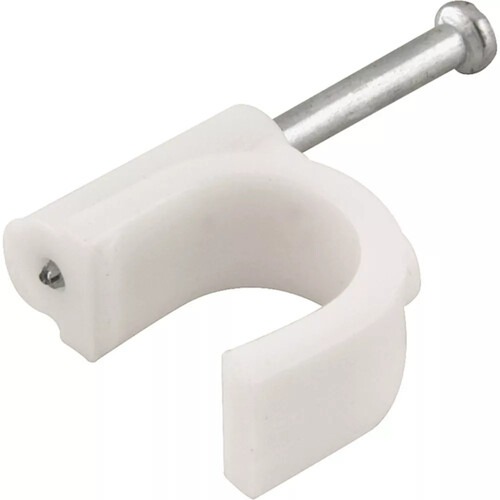 Grampo plástico redondo para fios 8 mm² com 20 peças Grampo plástico redondo para fios 8 mm² com 20 peças