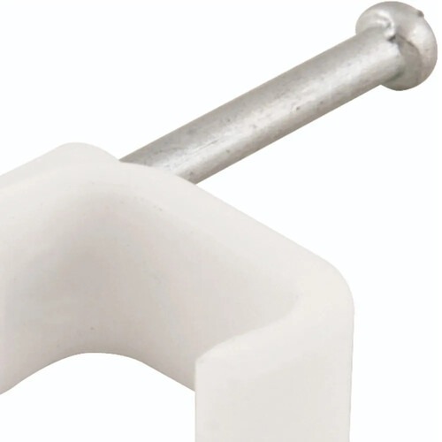Grampo plástico redondo para fios 8 mm² com 100 peças Grampo plástico redondo para fios 8 mm² com 100 peças