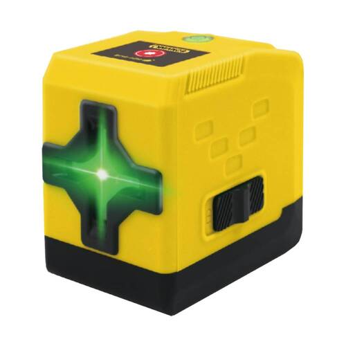 N�vel a laser verde a pilha 2 linhas alcance de 5 m com suporte - BOM-6209