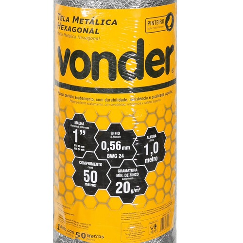 Tela metálica hexagonal para pinteiro malha 1 Tela metálica hexagonal para pinteiro malha 1