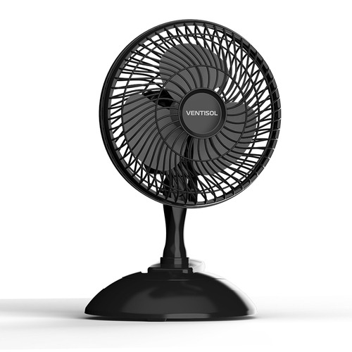 Ventilador de mesa mini 20 cm 2 velocidades - Black  110V