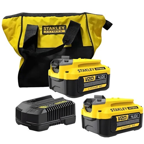 Kit 2 Baterias 20V 4Ah + Carregador bivolt e Bolsa- SCB244CK 110V/220V Kit 2 Baterias 20V 4Ah + Carregador bivolt e Bolsa- SCB244CK 110V/220V