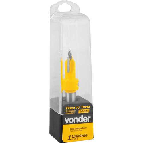 Fresa com dentes de v�dea/metal duro para cabe�a c�nica 10 mm