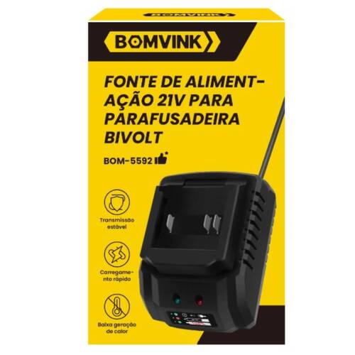 Carregador baterias 12V para parafusadeira - BOM-5592  110V/220V