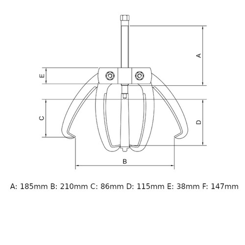 Saca polia com 3 garras abertura de 150 mm - 44029006 Saca polia com 3 garras abertura de 150 mm - 44029006