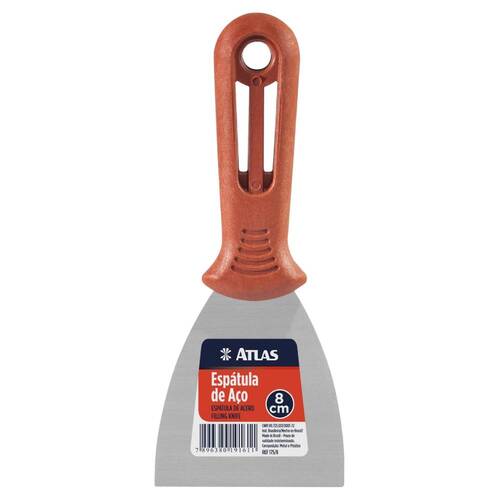Esp�tula de a�o carbono 80 mm com cabo de pl�stico - 175/8