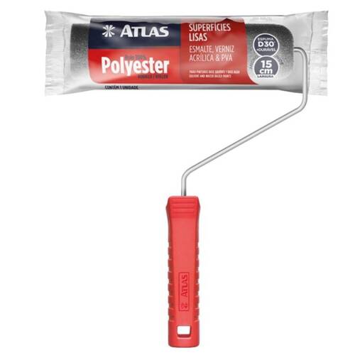Rolo de espuma para pintura 15 cm com suporte - 406/15A