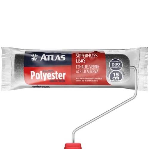 Rolo de espuma para pintura 15 cm com suporte - 406/15A