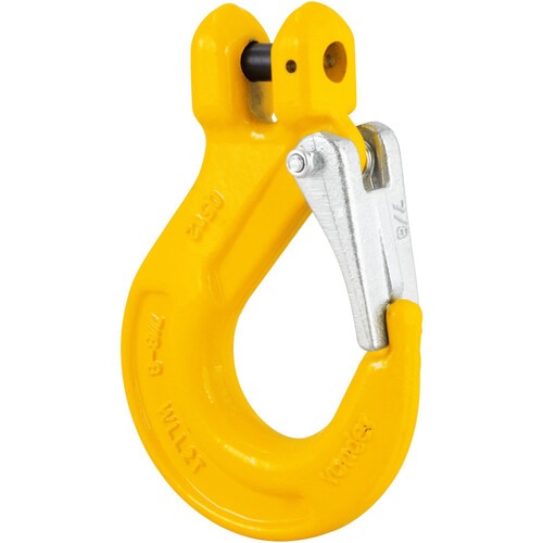 Gancho clévis 7 a 8 mm 2,0 tf com trava grau 8 Gancho clévis 7 a 8 mm 2,0 tf com trava grau 8