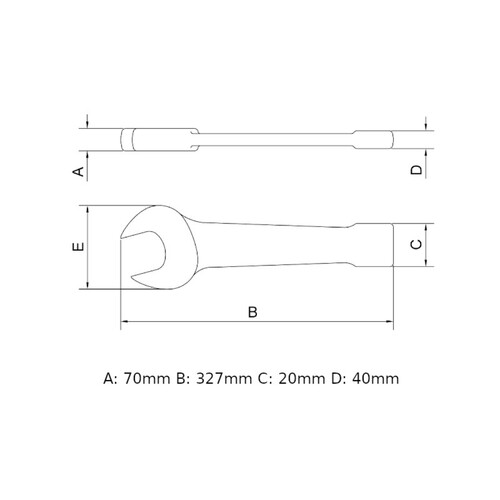 Chave fixa de bater 50 mm em a�o cromo�van�dio - 44628050